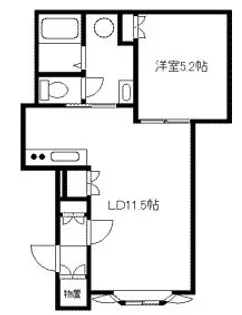 タウンズ6.1【1階】の間取り