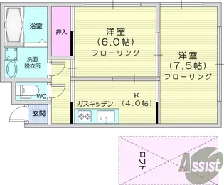 メゾンアムール【1階】の間取り