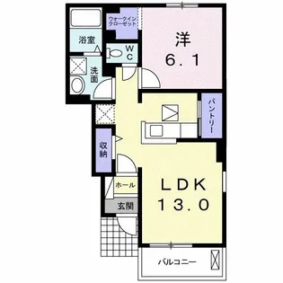 フルール蘭A・B【1階】の間取り