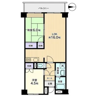 信開ドムス大領中【5階】の間取り