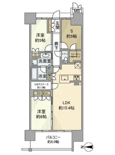MJR深川住吉【14階】の間取り