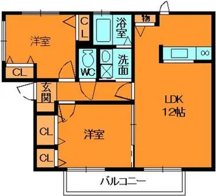 イデアルコート【1階】の間取り