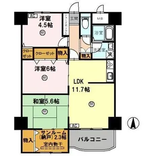 アウスピオーリ【5階】の間取り