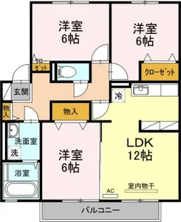ボヌールK2【2階】の間取り