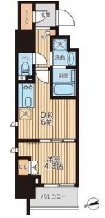 クロスレジデンス蒲田II【7階】の間取り