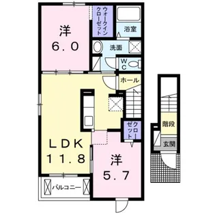 パルハーモニーII【2階】の間取り