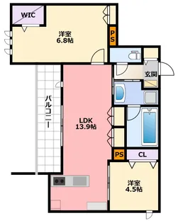 ベル アントレ 西宮【2階】の間取り
