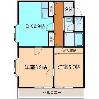 ノースヴィレッジII【6階】の間取り