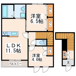 フィリア水前寺公園【2階】の間取り