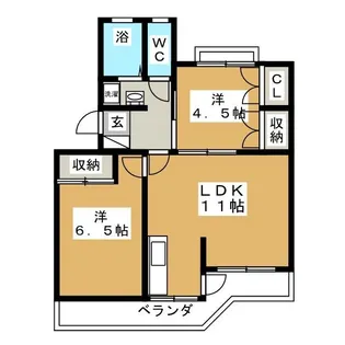 コーポ三浦【2階】の間取り