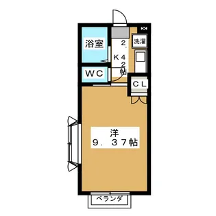 パークシティ若里【1階】の間取り