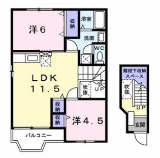クァイエット【1階】の間取り