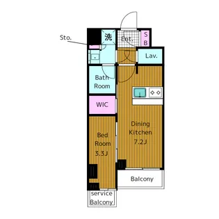アジールコート池尻大橋【2階】の間取り