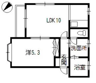 パークハイム佐方【1階】の間取り