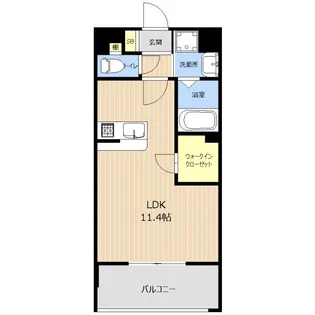 LIBTH熊本駅東【13階】の間取り