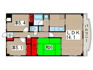 メイプル稲毛【2階】の間取り