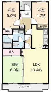 カサベルデ宮前平【2階】の間取り