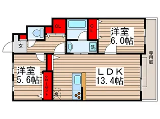 ユニヴェール【1階】の間取り