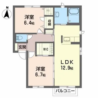 シャーメゾンK【2階】の間取り