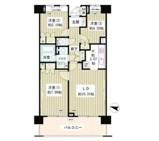 マーシュフィールド四番町【10階】の間取り