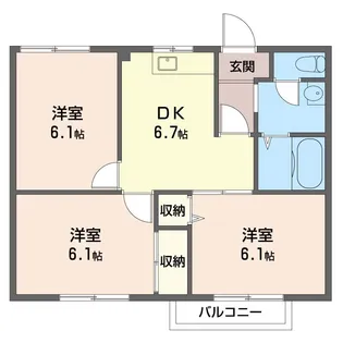 メゾンプチール【2階】の間取り