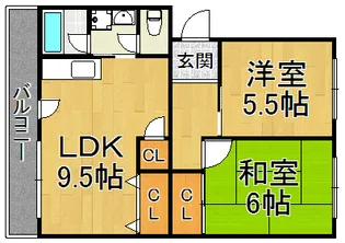 第二ハイツタカオ【5階】の間取り
