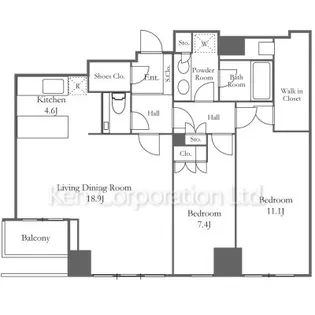 青山ザ・タワー【20階】の間取り