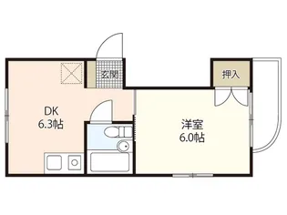 ハッコービル【2階】の間取り