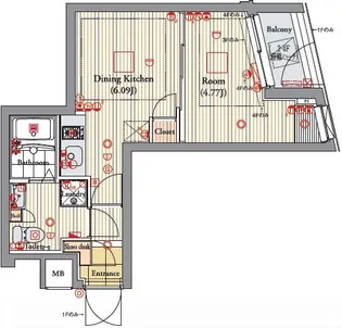 ビバリーホームズ北新宿【4階】の間取り