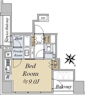 シティハウス中目黒ステーションコート【3階】の間取り