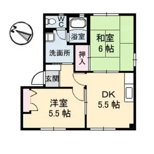 バリュージュ中山【1階】の間取り
