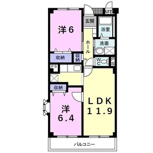 ミールム・グラディオ【3階】の間取り