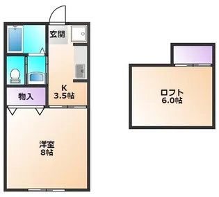 ブランドール冨士II【2階】の間取り
