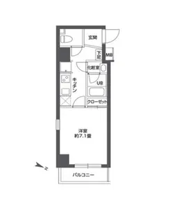ニューシティアパートメンツ南千住【7階】の間取り