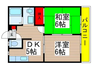 メゾンナカムラIII【2階】の間取り