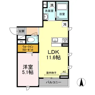 フェリシア【1階】の間取り