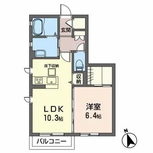 クレールI【1階】の間取り