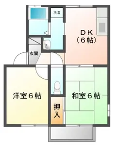 サニーフラット【2階】の間取り