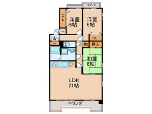 インテリジェント高間台I【3階】の間取り