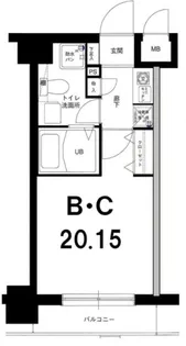 グリフィン横浜・桜木町弐番館【4階】の間取り
