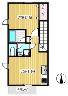 第2コーポ西本【2階】の間取り