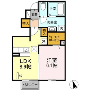 カーサデバンブ【1階】の間取り