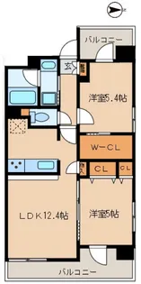 シャルール木場公園【9階】の間取り
