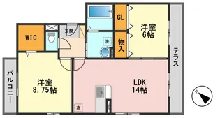 ソシエ【1階】の間取り