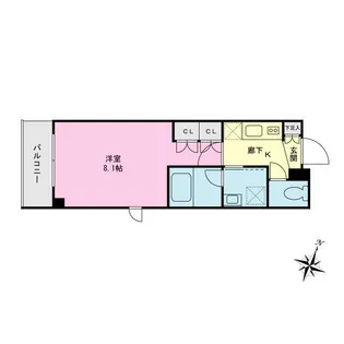 プライムネクサス梅屋敷【2階】の間取り