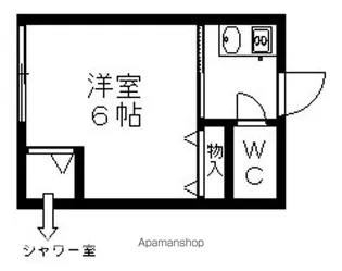 アサヒ若里ハイツ【2階】の間取り