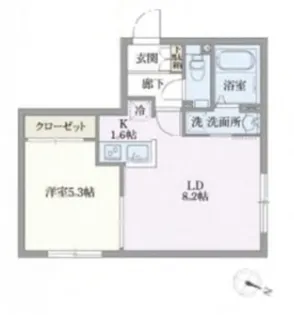 グローリオシェルト志村坂上【2階】の間取り