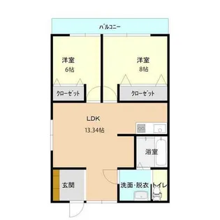コンチネンタル新根塚【3階】の間取り