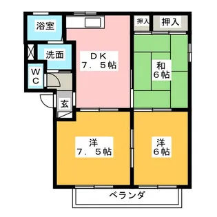 アーバンヒル上津部田【1階】の間取り