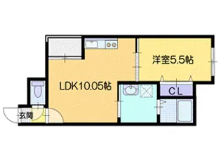 ユーファー水天宮【3階】の間取り